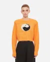 Rotate Birger Christensen Ying Yang Mohair-blend Sweater In Orange