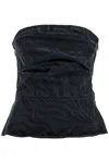 Rotate Birger Christensen Zebra Print Cotton Denim Top In Black - Washed (black)