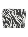 Rotate Birger Christensen Emili Zebra Print Organic Denim Tube Top In White