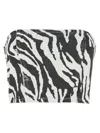 Rotate Birger Christensen Emili Zebra Print Organic Denim Tube Top