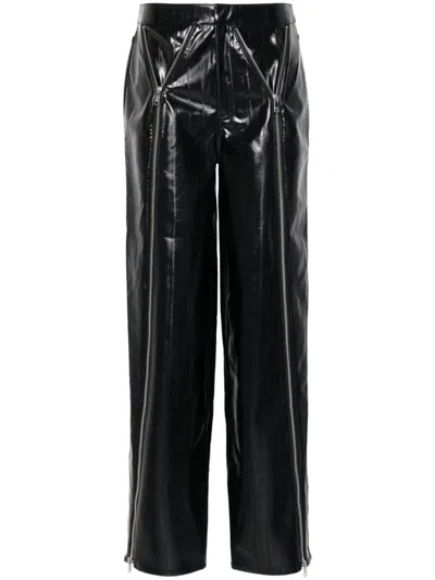 Rotate Birger Christensen Zip-detail Trousers In Black
