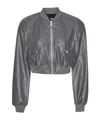 Rotate Birger Christensen Braided Cropped Jacket In Gray