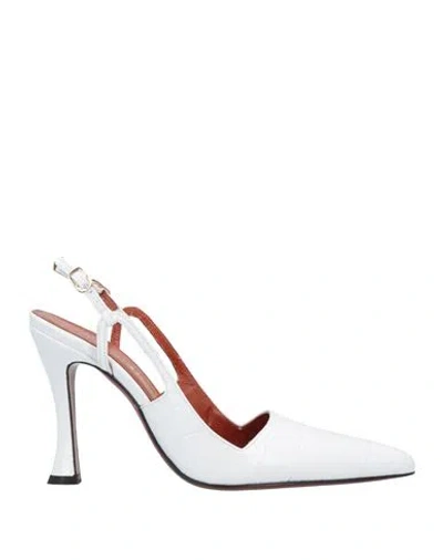 Rotate X Manu Atelier Woman Pumps White Size 7 Soft Leather