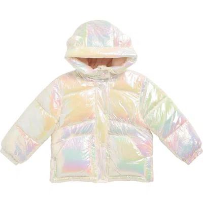 ROTHSCHILD ROTHSCHILD KIDS' CRINKLE METALLIC HOODED PUFFER JACKET