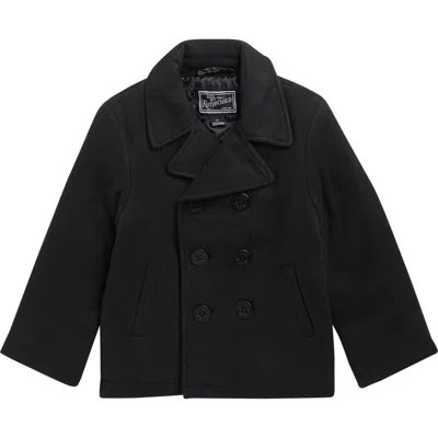 Rothschild Kids' Double Breasted Peacoat In Black