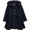 Rothschild Kids' Princess Coat With Faux Fur Hood In Multi