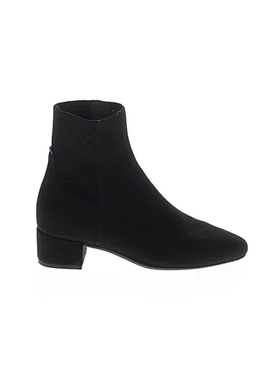 Pre-owned Rothys Ankle Boots In Black