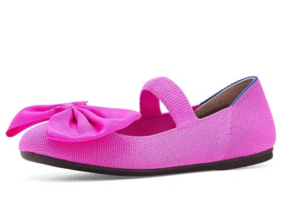 Rothys Big Bow Mary Jane (toddler/little Kid/big Kid) Girls Shoes Dragonfruit : 3 Little Kid M In Pink