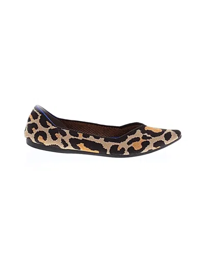 Pre-owned Rothys Flats In Brown