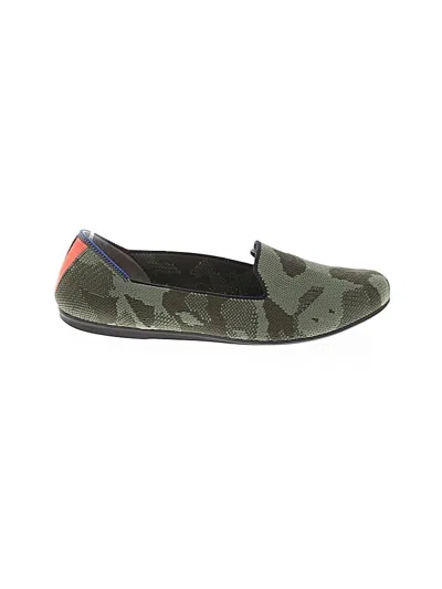 Pre-owned Rothys Flats In Green