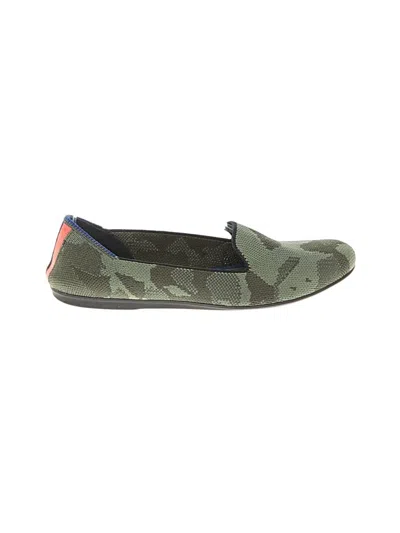 Pre-owned Rothys Flats In Green