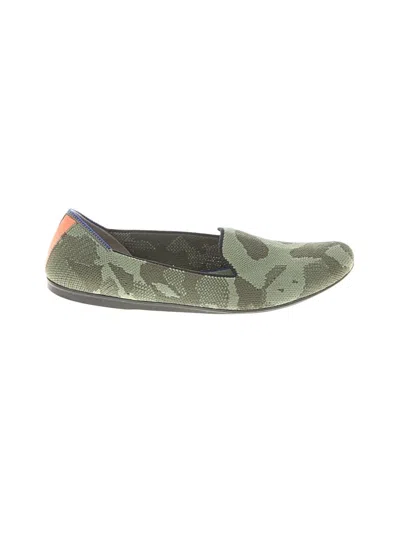 Pre-owned Rothys Flats In Green