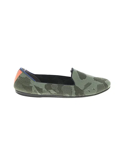 Pre-owned Rothys Flats In Green