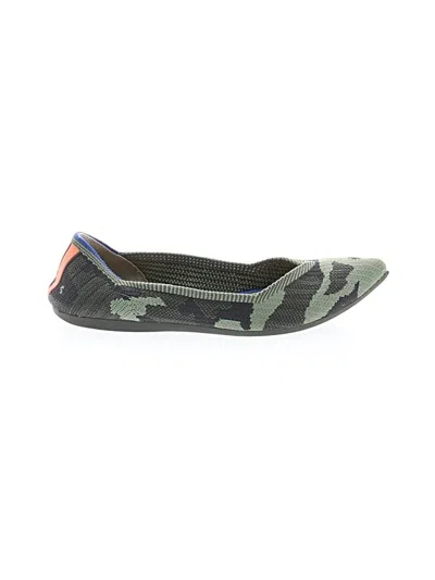 Pre-owned Rothys Flats In Green