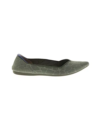 Pre-owned Rothys Flats In Green