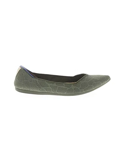 Pre-owned Rothys Flats In Green