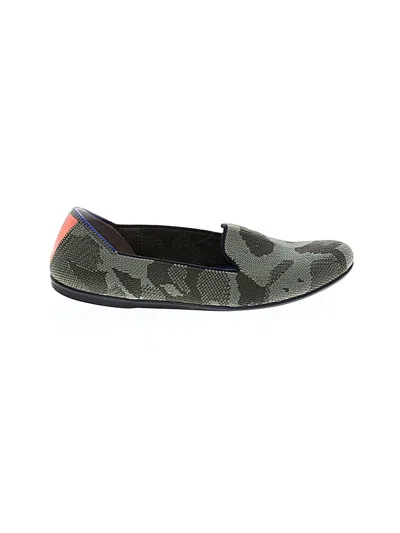 Pre-owned Rothys Flats In Green