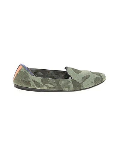 Pre-owned Rothys Flats In Green