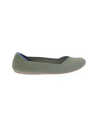 Pre-owned Rothys Flats In Green