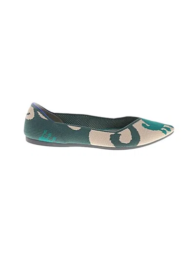 Pre-owned Rothys Flats In Green