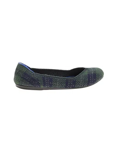 Pre-owned Rothys Flats In Green