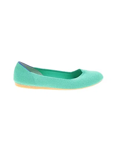 Pre-owned Rothys Flats In Green