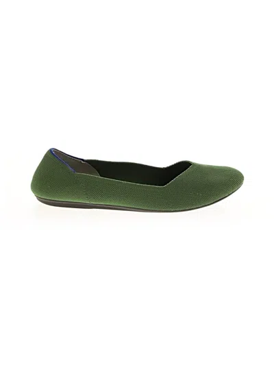 Pre-owned Rothys Flats In Green