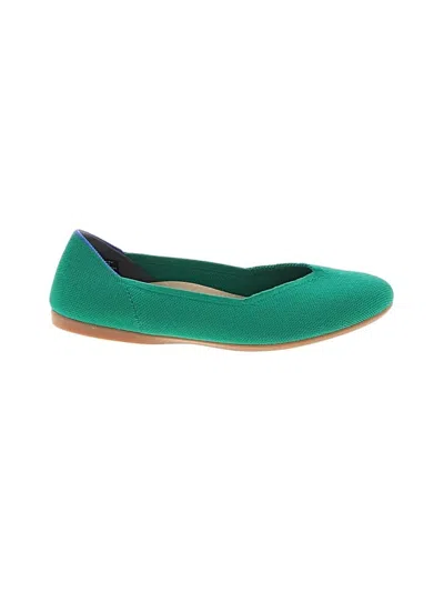 Pre-owned Rothys Flats In Green