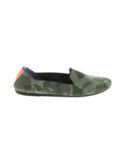 Pre-owned Rothys Flats In Green