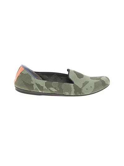 Pre-owned Rothys Flats In Green
