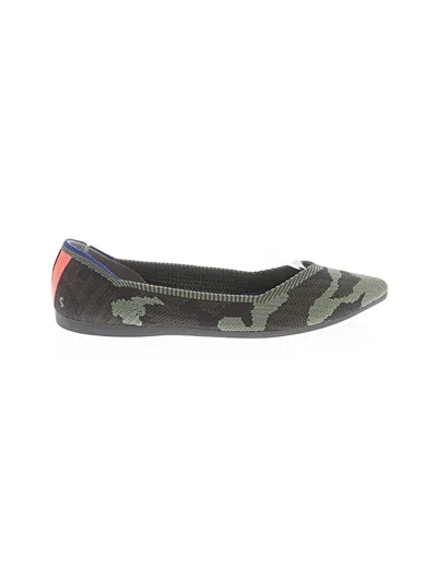 Pre-owned Rothys Flats In Green
