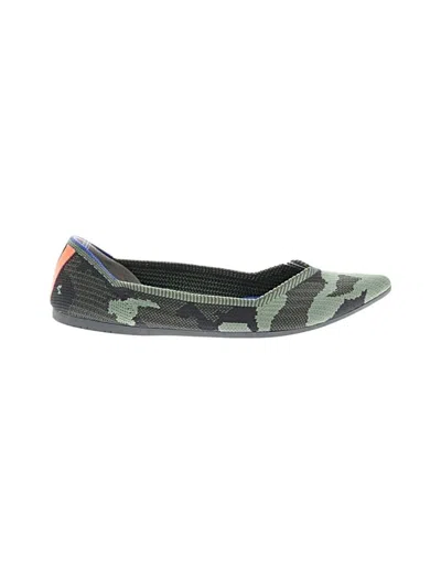 Pre-owned Rothys Flats In Green