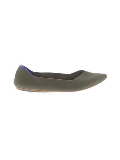 Pre-owned Rothys Flats In Green