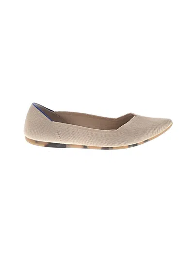 Pre-owned Rothys Flats In Tan