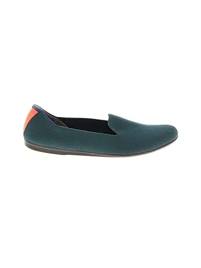 Pre-owned Rothys Flats In Teal