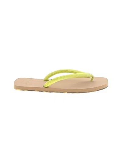 Pre-owned Rothys Flip Flops In Green