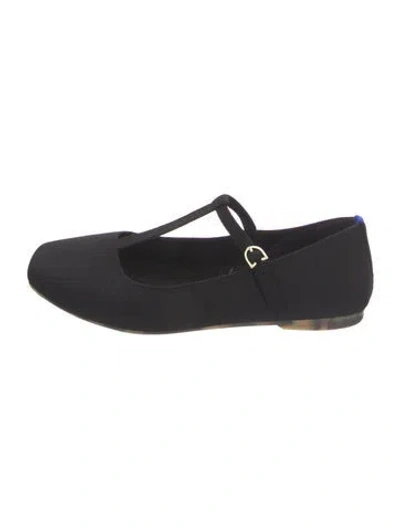 Pre-owned Rothys Mary Jane Flats In Black