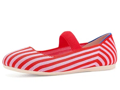 Rothys Mary Jane (toddler/little Kid/big Kid) Girls Shoes Cherry Stripe : 11 Little Kid M In Multi
