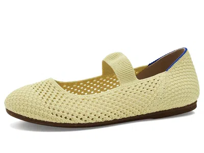 Rothys Mary Jane (toddler/little Kid/big Kid) Girls Shoes Lemonade Open-knit: 2 Little Kid M In Yellow
