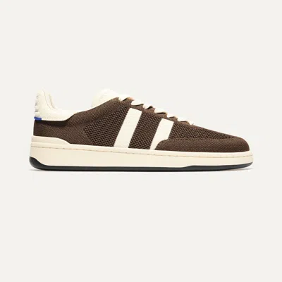 Rothys Men's Court Sneaker In Brown/neutral
