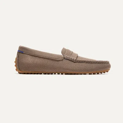 Rothys Men's Driving Loafer In Brown/neutral In Portobello Herringbone
