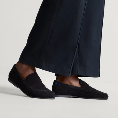 Rothys Men's Ravello Penny Loafer In Revelvet Black