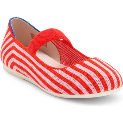 Rothys Rothy's Kids' Mary Jane Flat In Red