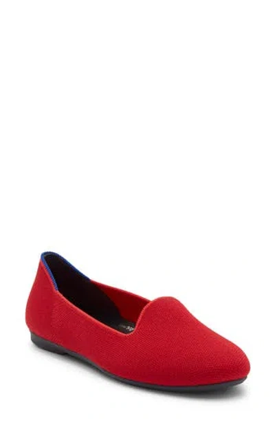 Rothys Rothy's Lounge Knit Flat In Bombshell Red