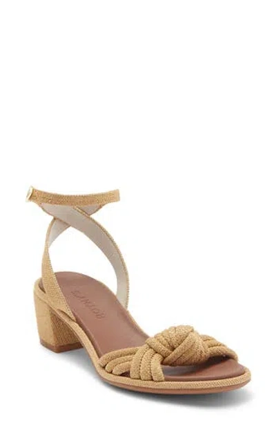 Rothys Rothy's Metallic Knot Ankle Strap Sandal In Gold