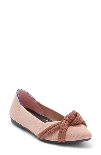 Rothys Rothy's Pointed Toe Knot Flat In Maple Pink