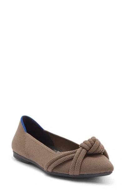 Rothys Rothy's Pointed Toe Knot Flat In Brown