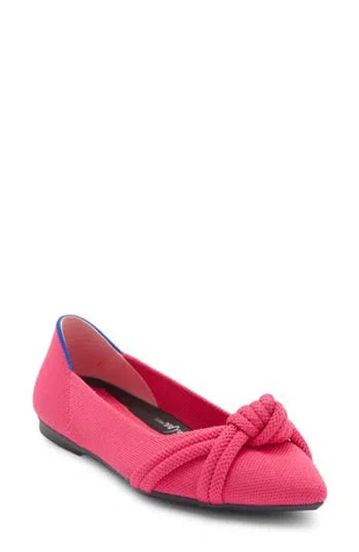 Rothys Rothy's Pointed Toe Knot Flat In Starfish Pink