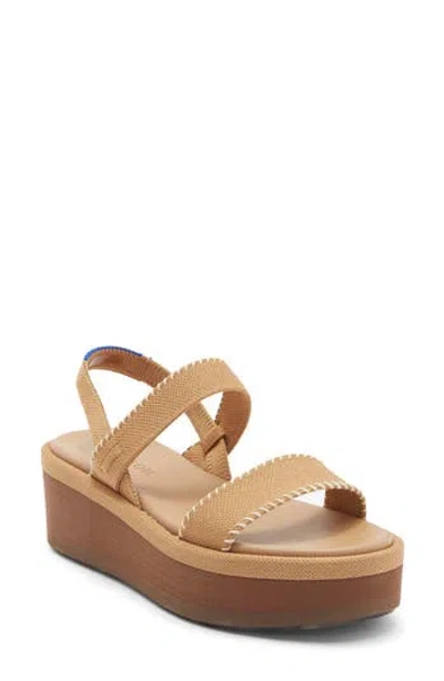 Rothys Rothy's Slingback Platform Wedge Sandal In Neutral