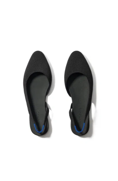 Rothys The Almond Slingback Flats In Black